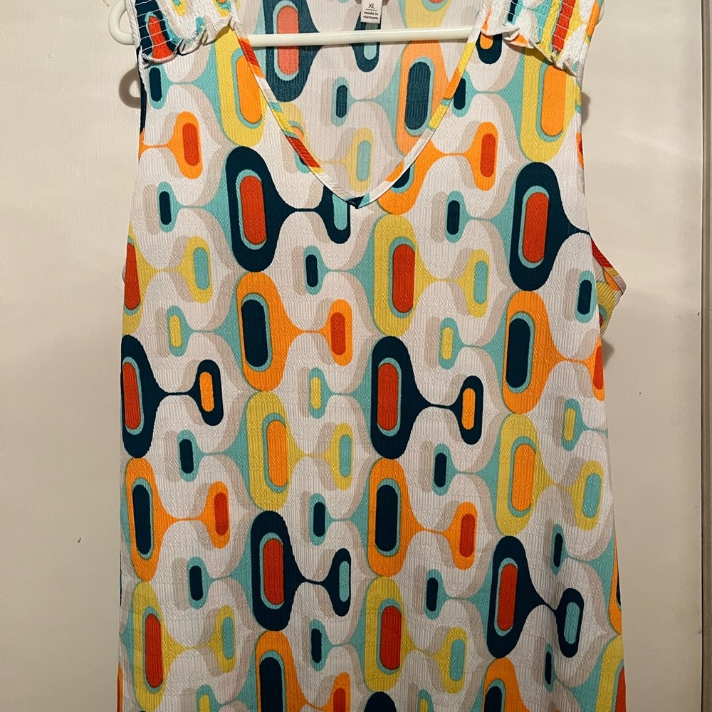 Cato Multicolor Geometric Print Top